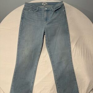Paige Cindy Crop High Rise Straight Leg Jeans Women’s Size 29 Light Wash